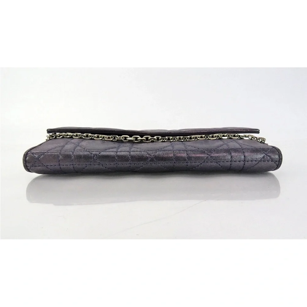 Dior Elegant Purple Quilted Wallet
